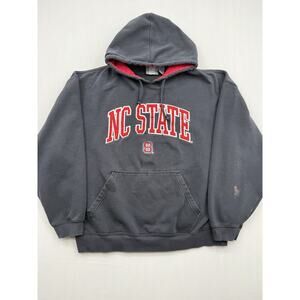 North Carolina State Wolfpack Black Fleece Pullover Hoodie Men's Size XLarge